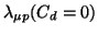 $ \lambda _{\mu p}(C_{d}=0) $