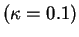 $(\kappa =0.1)$